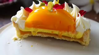 Shrikhand Mango Jelly Pastry Tart