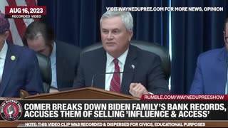 Comer Will Not Give Up On Exposing Biden Family