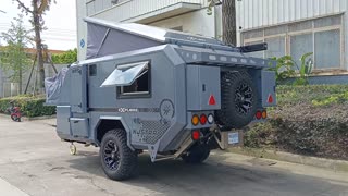 ready to ship off roading camper trailer exterior function introduction for domestic customer's