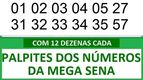 PALPITES DOS NÚMEROS DA MEGA SENA COM 12 DEZENAS wm wn wo wp wq wr ws wt wu wv ww wx