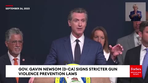 BREAKING NEWS- California Gov. Gavin Newsom Signs Major Gun Control Legislation Into Law