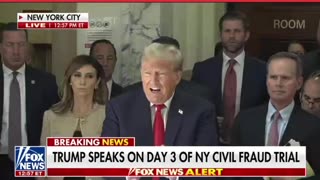 Trump comes out of New York City courtroom & is Pissed!
