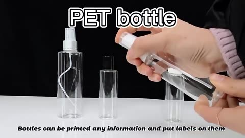 Empty Fine Mist Pet 100ml 120ml 150ml Plastic All Cover Spray Bottle For Cosmetic Packaging