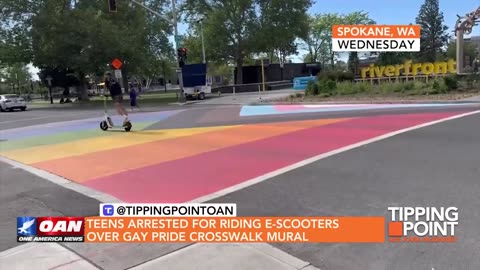 Teens Arrested for Riding E-Scooters Over Gay Pride Crosswalk Mural