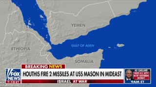 Houthis fire 2 missiles at USS Mason in Mideast