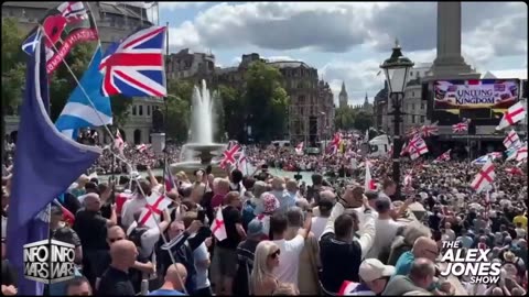 VIDEO: 100,000 People Protesting Against Islamic Invasion Of England— Tommy Robinson Reports