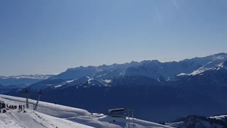 Mountains in winter in sochi