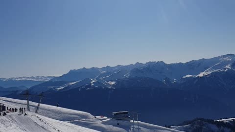 Mountains in winter in sochi