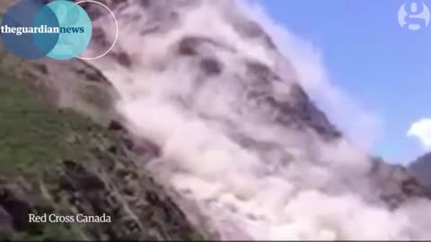 Nepal earthquake_ landslide caught on camera by Red Cross