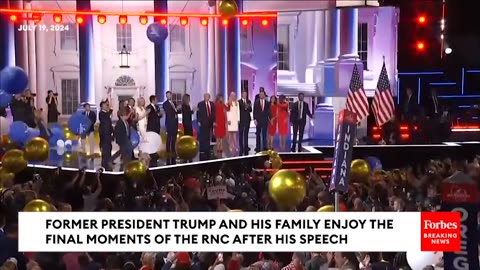 WATCH: Trump Is Joined By His Grandchildren As Balloons Fall On RNC Stage After He Finishes Speech