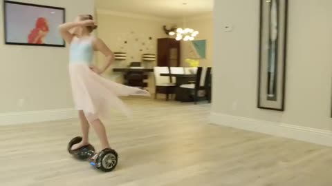 Little girl shows off hoverboard dance moves