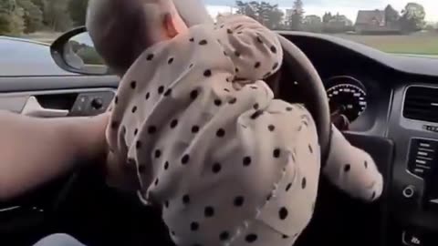 cute baby stuck in car staring😂😱