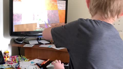 Minecraft and TikTok Before School