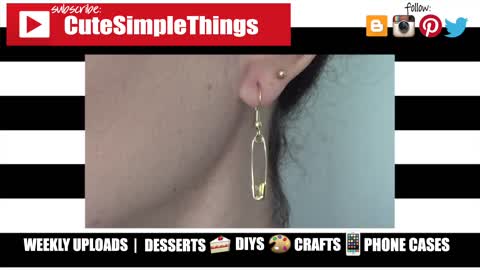 DIY Safety New Style Pin Earrings