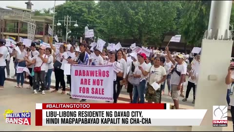 Libu-libong residente ng Davao City, hindi magpapabayad kapalit ng Cha-cha