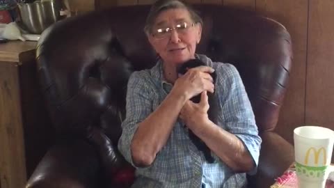 Priceless Reaction From 80 Year Old Grandma Getting a Pug Puppy!!!