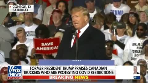 Donald Trump praises Canadian truckers who are protesting COVID restrictions