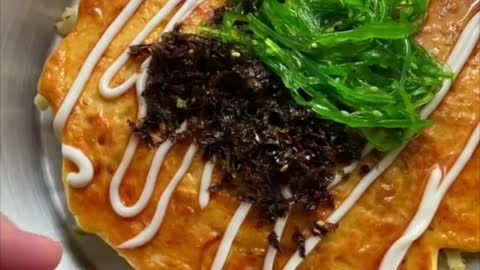 Okonomiyaki | How to cook this | Amazing short cooking video #short #foodie