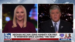 Meghan McCain talks to Sean Hannity in her first TV interview since departing "The View"