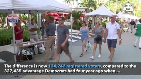 Republicans cut in half Democrats' lead in Florida registered voters