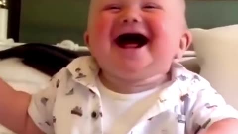 You can't scare me dad | baby laughing hysterically funny baby laugh.. #Shorts