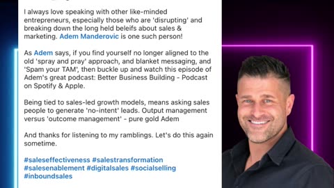 Graham Hawkins substantiates #ClosedCircuitSelling and #ManderovicMethod