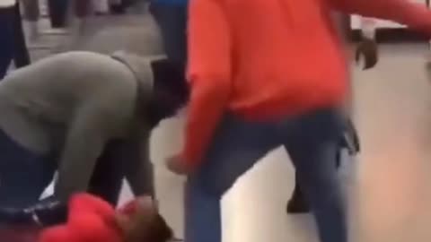Good Samaritans stop a man with a knife at Walmart