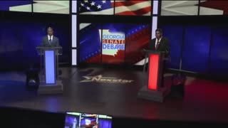 Herschel Walker apparently pulls out badge during debate