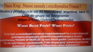 Zapowiedź : Rodacy powołajmy Polską Narodową Komisję Wyborców