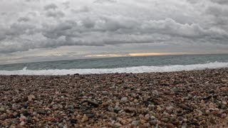 Cloudy Coastal Whispers: The Soothing Symphony of Waves