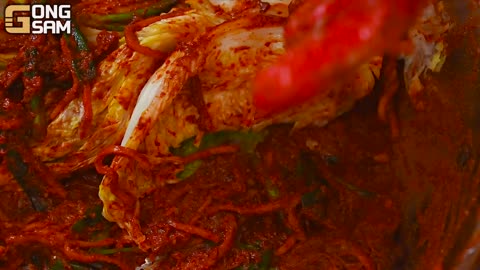 Pork Belly & Kimchi & FIRE Noodle EATING SOUND!