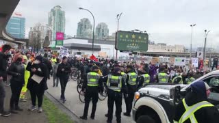 Massive trucker convoy in Vancouver