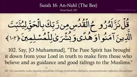 Quran: 16. Surat An-Nahl (The Bee) Part No 04 Last Part: Arabic to English Translation HD