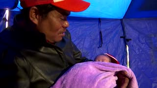 Mother rescued from Indonesian quake gives birth in tent