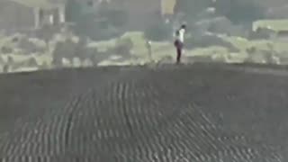 Person spotted walking across the top of the Sphere in Las Vegas