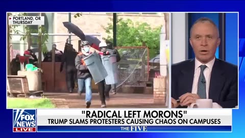 ‘The Five’ Trump slams 'radical left morons' causing chaos on campuses.