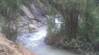 View of San Antonio river from top of the road