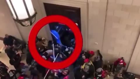 Video shows likely fedop pulling people into the capitol building on January 6th