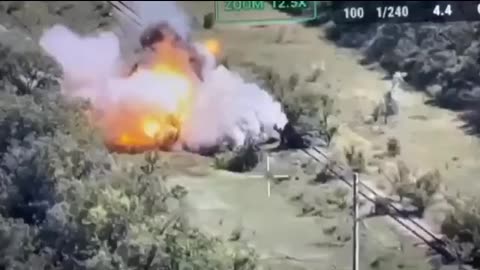 (Insane Detonation) Russian Tank Blows its Top After Hiting a Mine