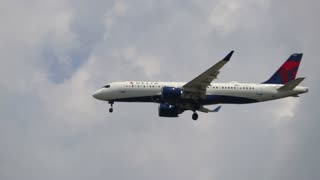 Delta Airbus A220-300 arriving at St. Louis Lambert Intl - STL