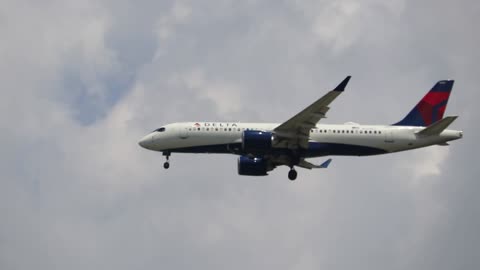 Delta Airbus A220-300 arriving at St. Louis Lambert Intl - STL