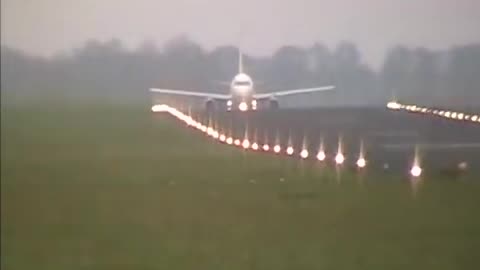 first landing and take-off vueling airbus A320 at Groningen airport