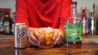 Ballotin Chocolate Mint Whiskey & A&W Cream Soda