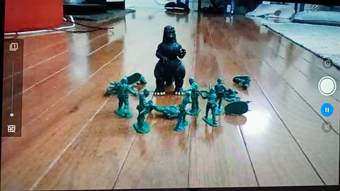 Godzilla vs Green Army Men