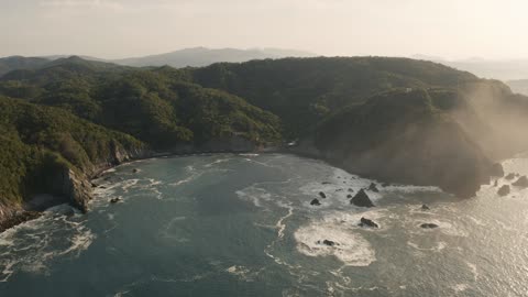 Bay landscape, aerial shot