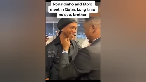 Ronaldinho and Eto'o Meet In Qatar World Cup 2022