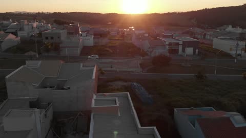 Beautiful Evening view of a village