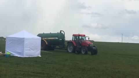 Farmer Sprays MANURE On Protesters and Oscar Winning Actress For Refusing To Leave