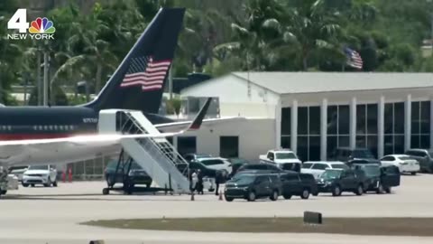 Donald Trump departs Florida for New York ahead of arraignment in court