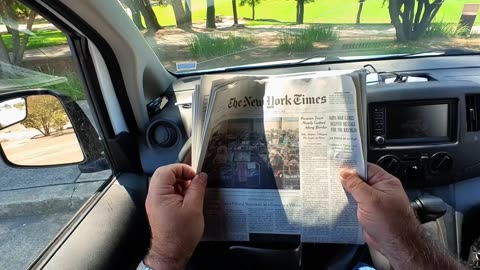 ASMR Truck Journey: Newspaper Crinkling - A Relaxing POV Experience (no talking)